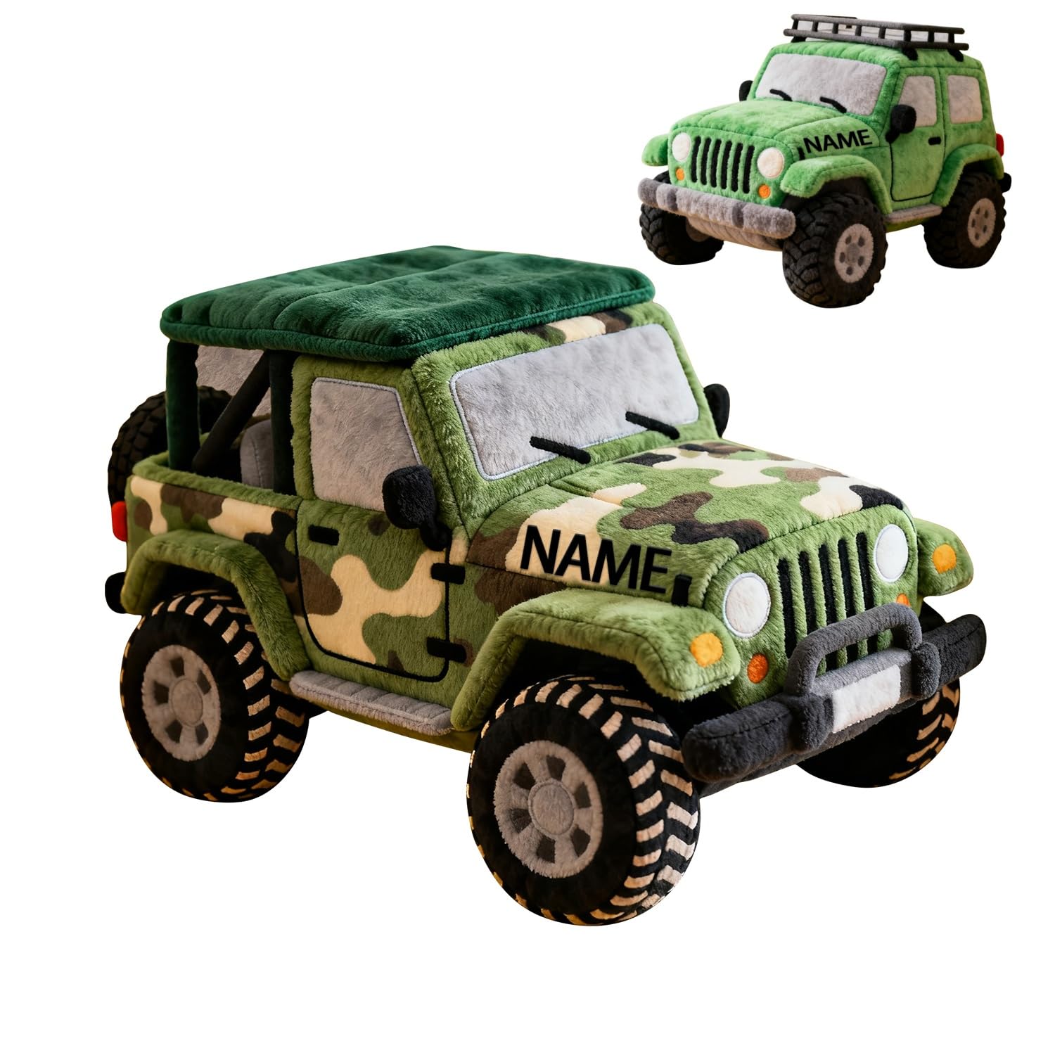 VWCSDSCS Personalized Cartoon 4x4 vehicle Shaped Throw Pillows Custom Hugging Off-road Vehicle Plush Car Stuffed Pillow Couch Bed Living Room Kids Bedroom Decor for Boys Girls in Christmas Birthday