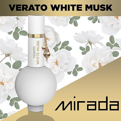 Miniatura 8 de MIRADA Verato White Musk, Eau de Parfum (EDP) para mujer 3.4 onzas líquidas (3.4 fl oz), Perfume de mujer con notas de lavanda, bergamota, canela,