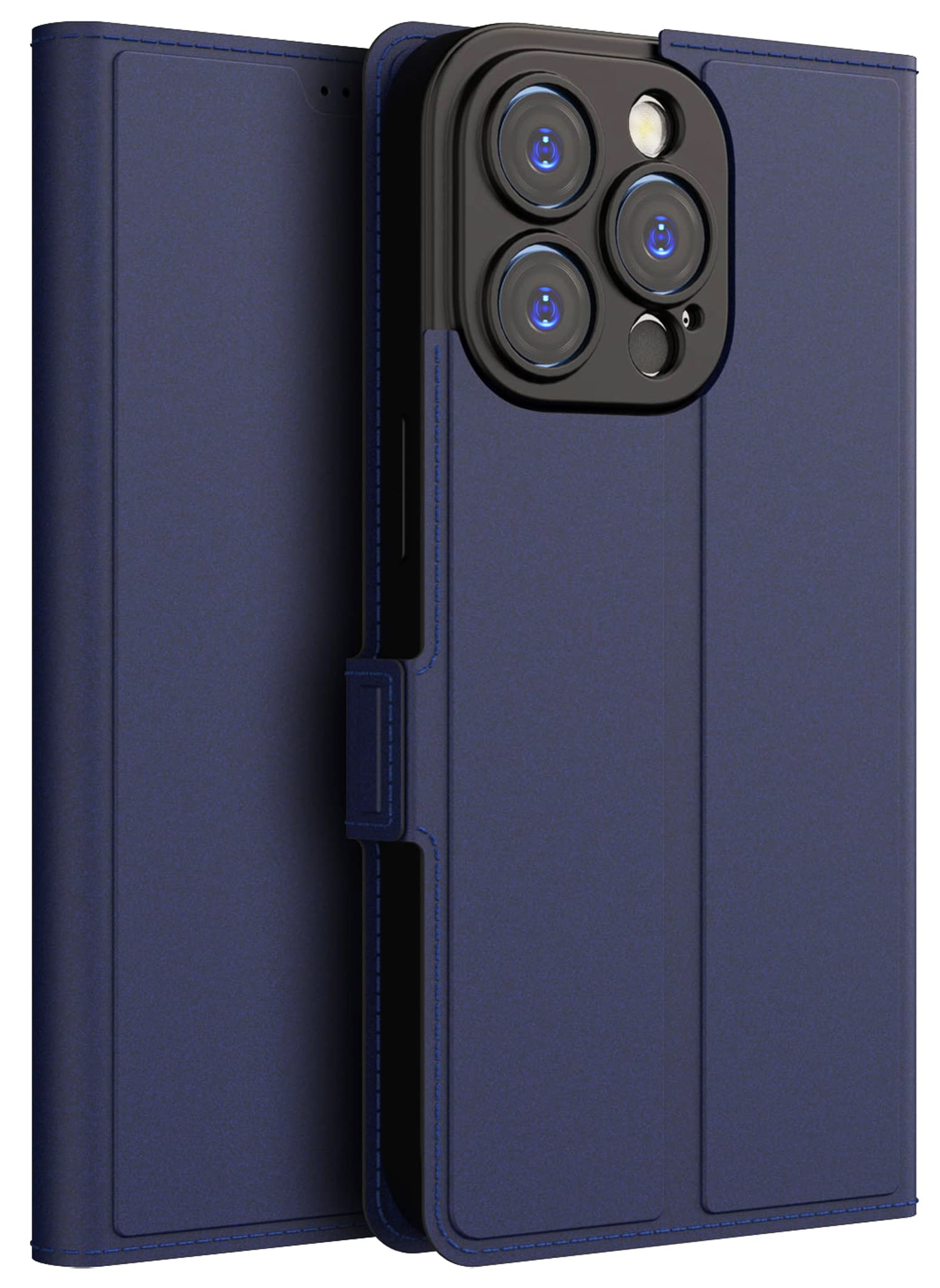 Kapa Noble Slim Magnetic Leather Flip Case Cover for Apple iPhone 14 Pro,Card Holder Stand Leather Flip Wallet Case (Blue) (B0BQ31RZY3) Amazon Price History, Amazon Price Tracker