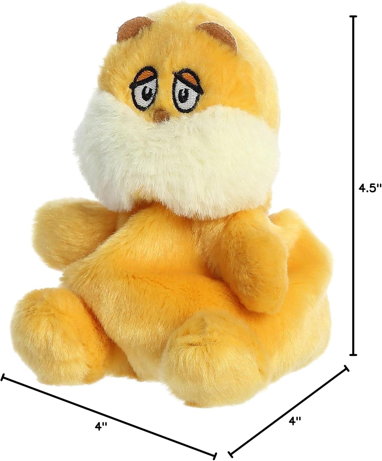 Aurora® Whimsical Dr. Seuss™ Palm Pals™ The Lorax Stuffed Animal - Officially Licensed Plush for Imaginative Play - Perfect for Kids and Adults - Orange 4.5 Inches