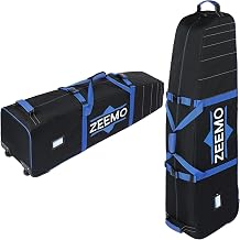 ZEEMO Mid-Open Golf Travel Bag for Airlines, Wheeled Club Carrier Bag