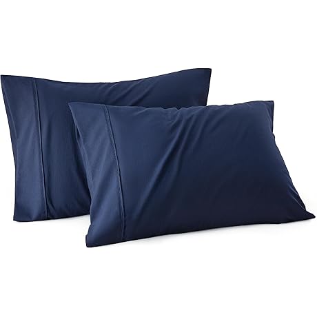 Bedsure Cooling Pillow Cases: Navy Pillow Cases for Ultimate Comfort