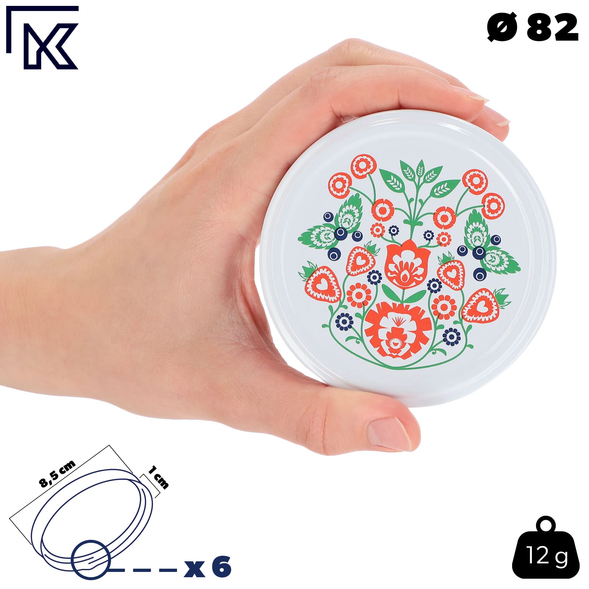 Couvercles à Vis 82mm En Métal Pour Pots Mason - Lot De Couvercles Twist-off Avec Joint Silicone - Pour Conserves Maison, Marinades, Confitures