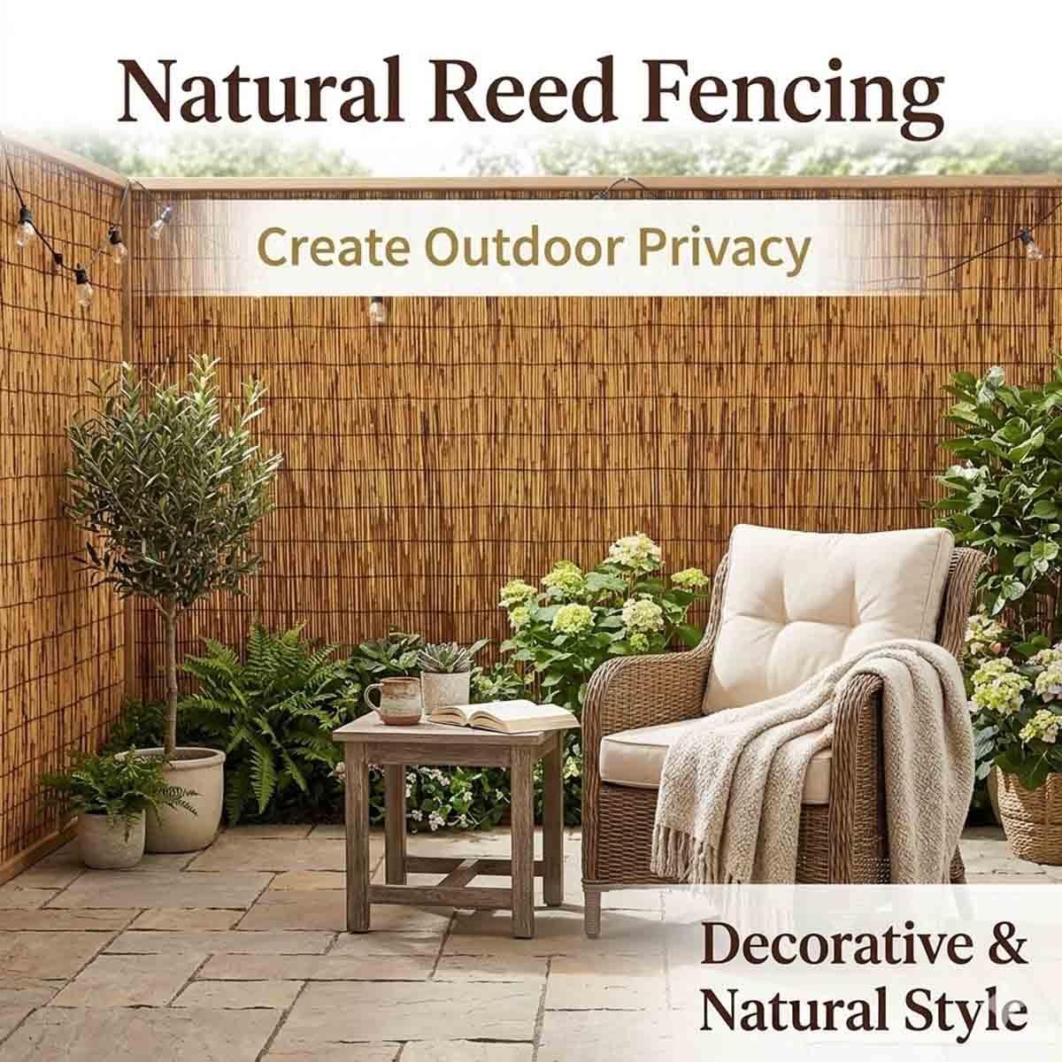 Brise Vue Jardin Naturel En Roseau Canisse Bambou Pour Clôture Extérieur Et Balcon Occultant Haute Densité Protection Intimité Terrasse Facile À Installer(Brun,H70xL750cm)