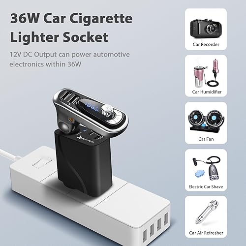 Miniatura 10 de RoyPow Convertidor de CA a CC Transformador de fuente de alimentación 2A/24W Adaptador AC/DC 110V/120V a 12V Enchufe para encendedor de cigarrillos