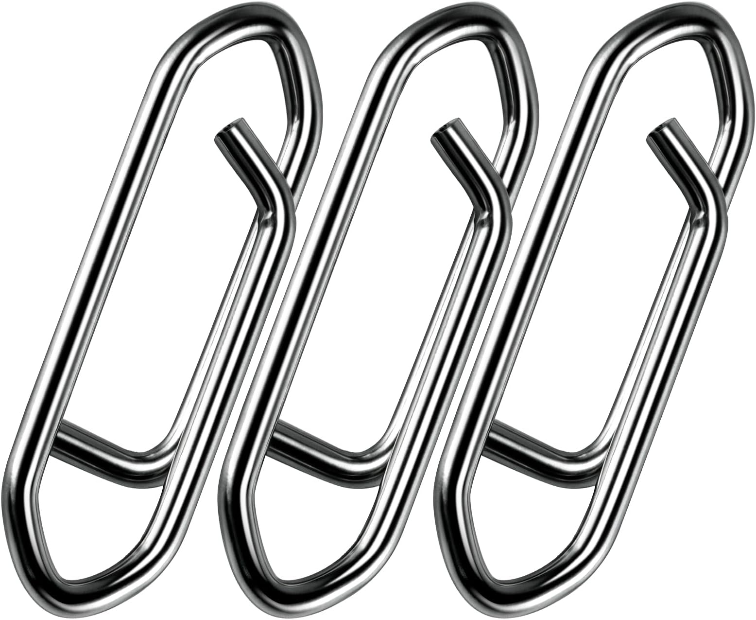Alwonder 50-Pack Fishing Power Speed Clips, High Strength Stainless Steel Speed Clip for Fishing Lure Quick Change, Freshwater Saltwater Crankbait Popper Lures Quick Snap Connector Tackle