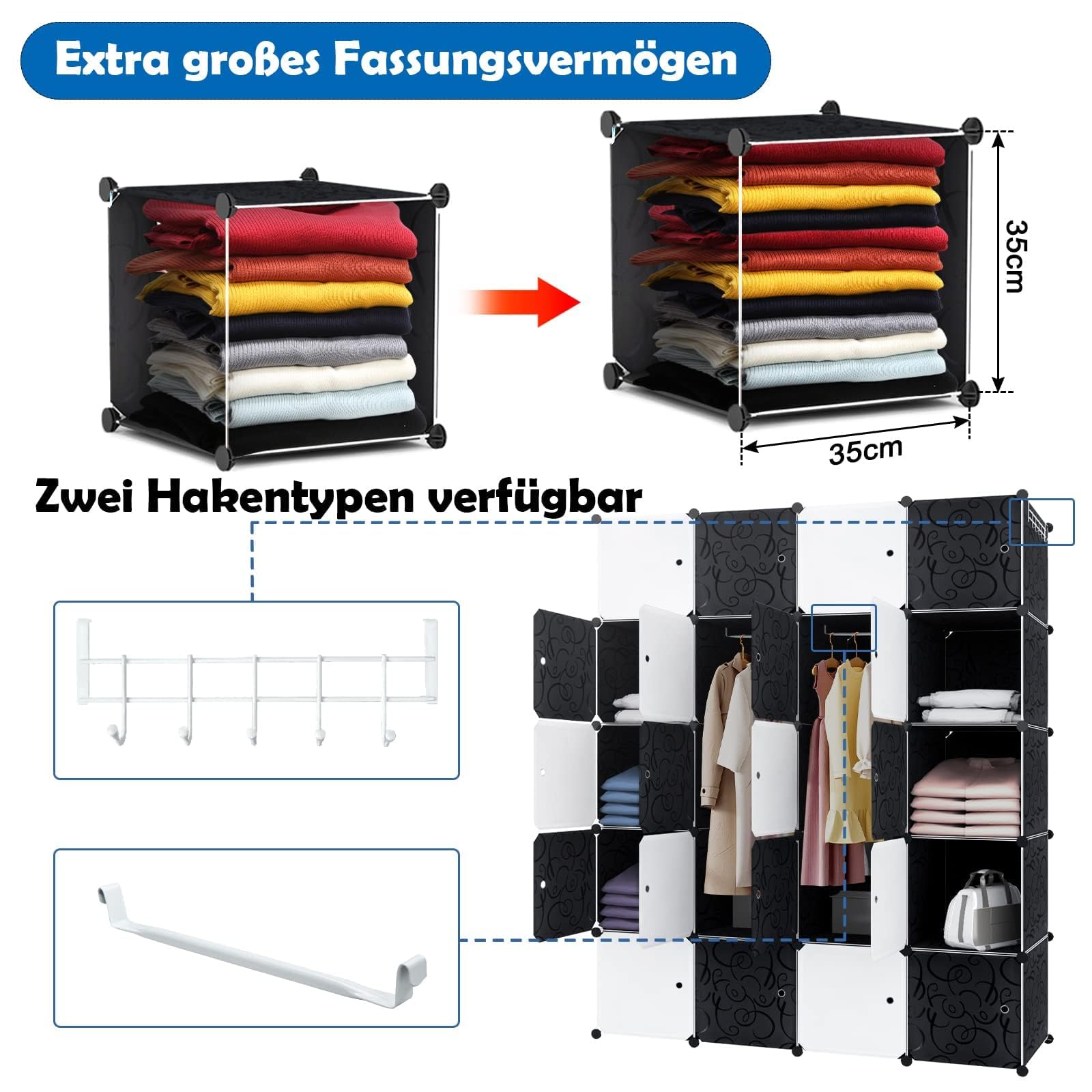 Multifunctionele Doe-Het-Zelf Kastverdeler en Opbergrek - Eenvoudige