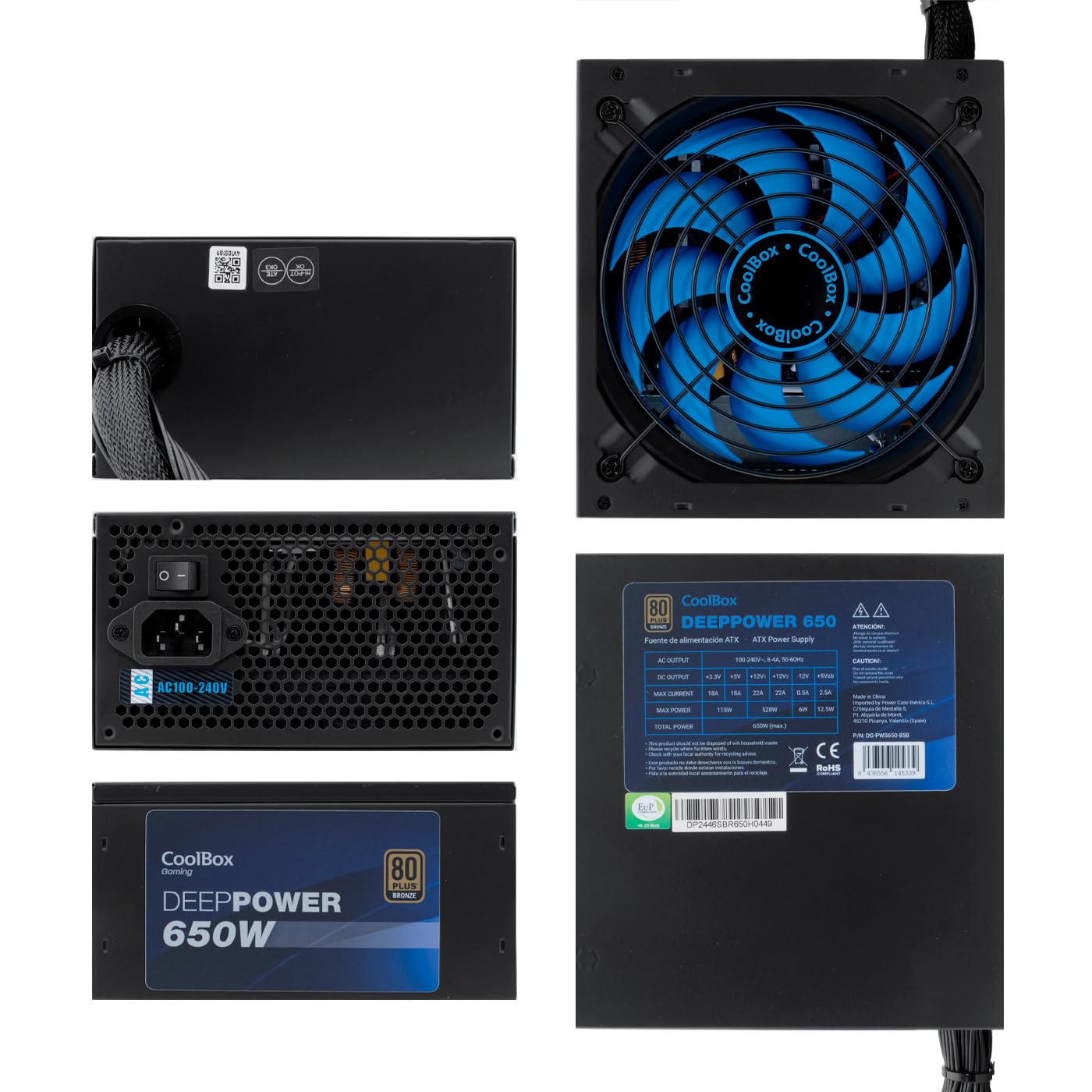 COOLBOX FUENTE ALIMENTACION 650W DEEPGAMING 650-BZ 80+ BRONZE