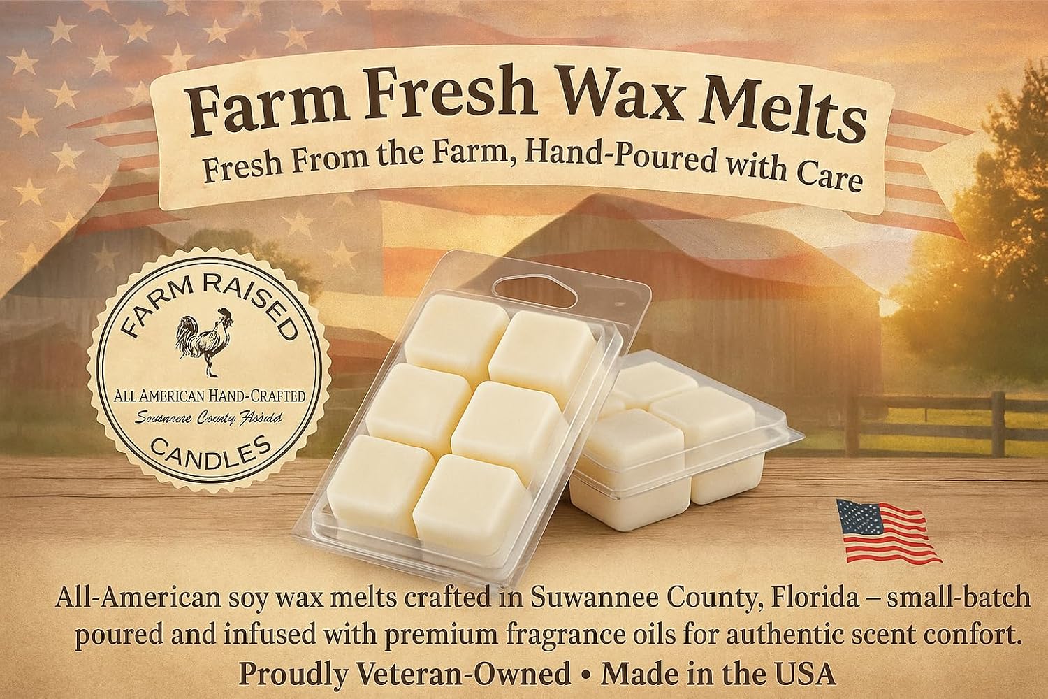 Lemon Sugar - USA Made Soy Wax Melts, 2 Pack, 6 oz (Laundry Day)