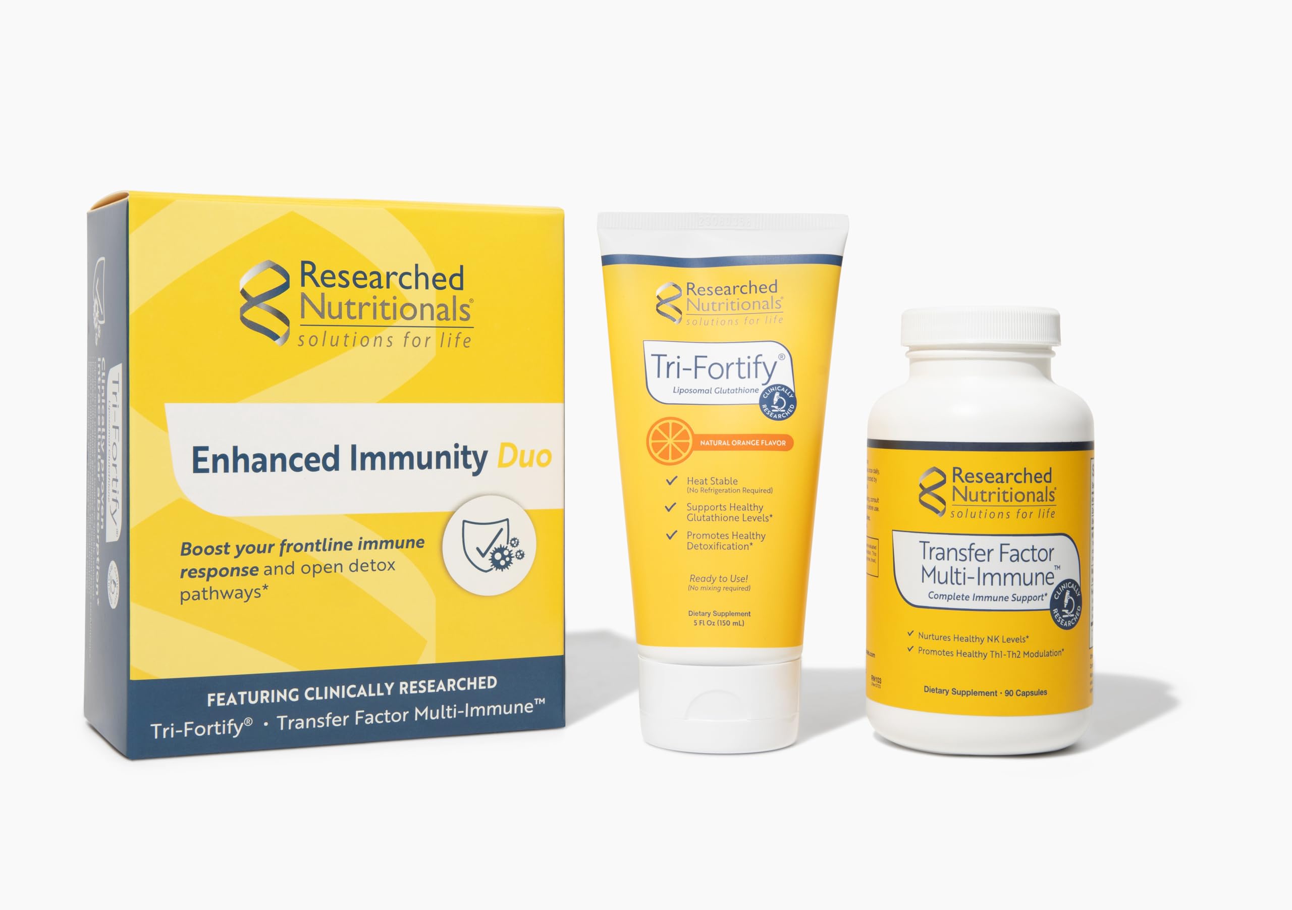 Amazon.com: Researched Nutritionals Liposomal Glutathione (450mg) +  Colostrum & Mushrooms Supplement for Immune Support - Enhanced Immunity Duo 
