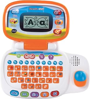 VTech Tote & Go Laptop Orange - Kids Educational Toy with 20 Activities, Custom Name, Mouse, Ages 3-6