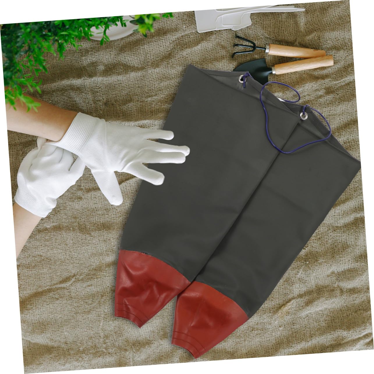 2 Paare Wasserdichte Gummihandschuhe mit Langen Ärmeln Ellenbogenlänge Arbeitsschutzhüllen Flexible Arbeits Angelhandschuhe für Küche Wäsche Haushaltsschutz