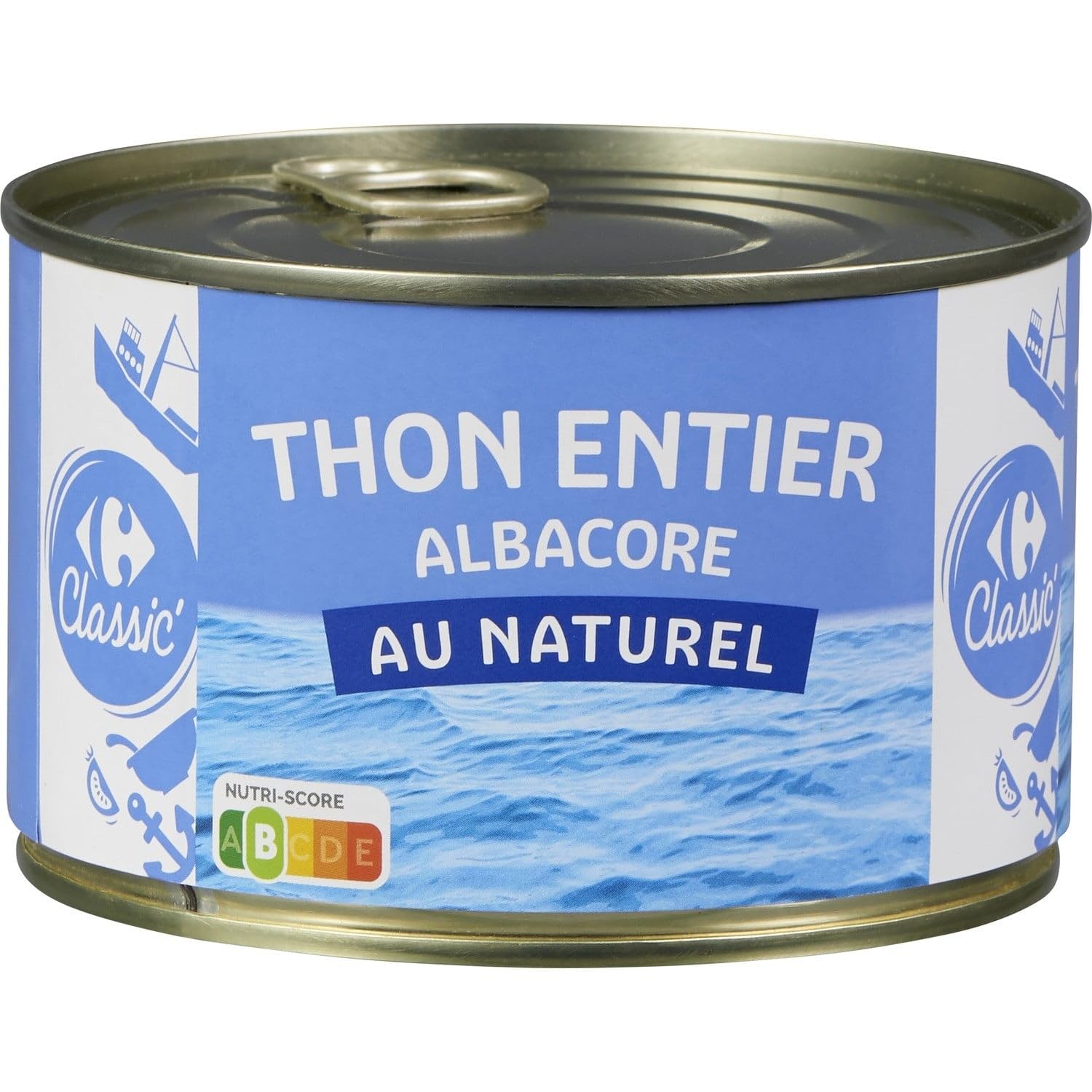 Préparez vos repas rapidement avec le thon entier albacore au naturel Carrefour Classic, conserve de 280g - Lot de 3
