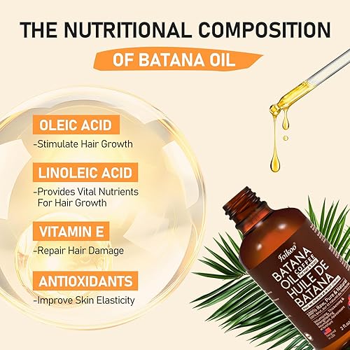 Miniatura 4 de FOIKOO Aceite de Batana para el Crecimiento del Cabello Dr Sebi Orgánico, 100% Crudo Puro y Natural Aceite de Batana de Honduras, Cuero Cabelludo