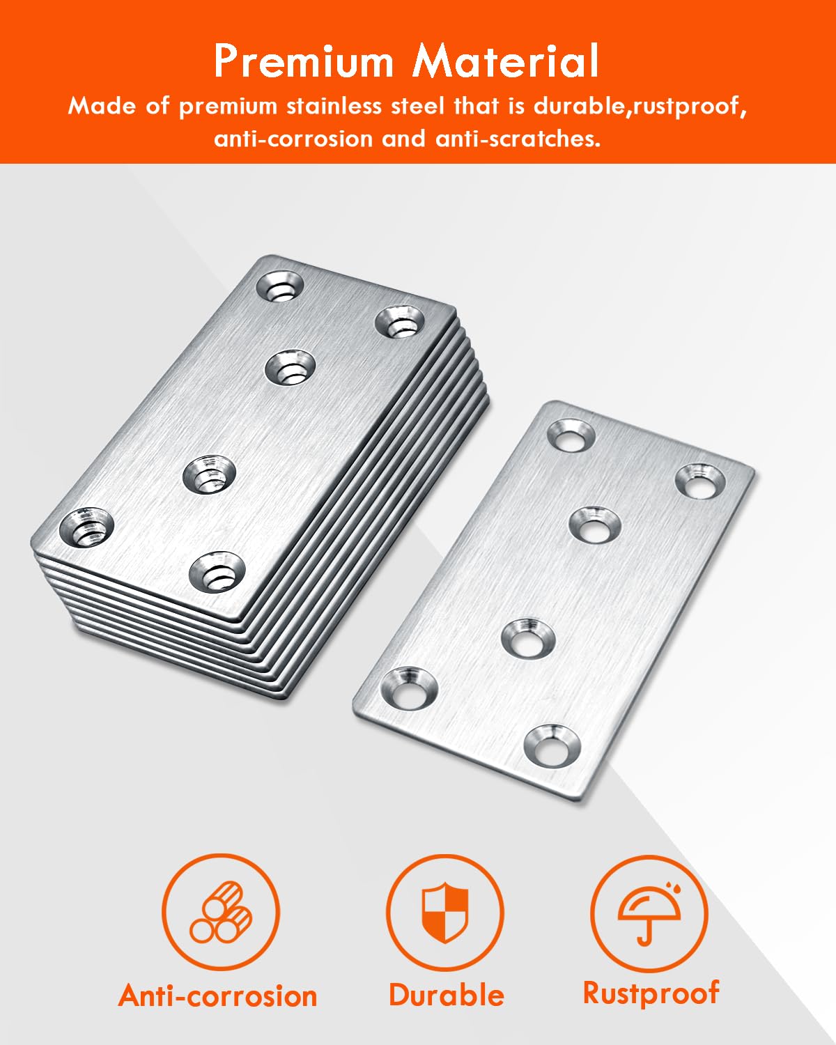 16 Staffe Angolari In Acciaio 50x50 Mm - Con 64 Viti, Per Mobili, Mensole E Progetti Legno - Foto 4