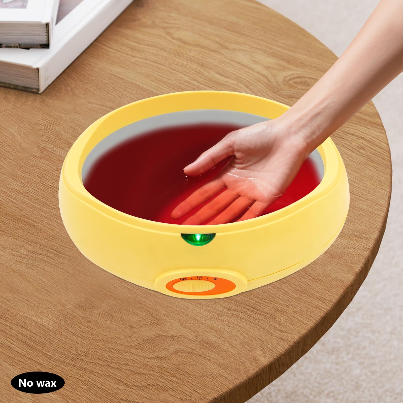 Scaldacera elettrico per bagno di paraffina, 4400 ml, con funzione di riscaldamento/isolamento, bagno di paraffina per mani e piedi, con piastra termica (arancione)