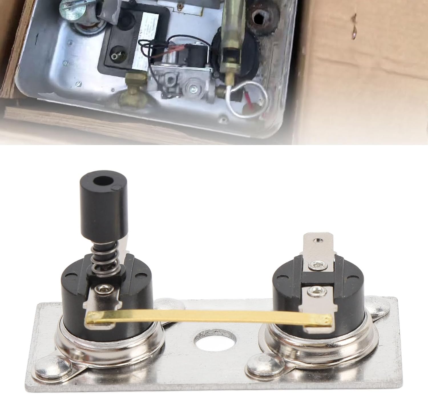 Aramox Water Heater Thermostat Switch, High Stability Safe AC 120V 130F T Stat High Limit Switch with Premium Metal Material Fit for RV Water Heater OEM 232306