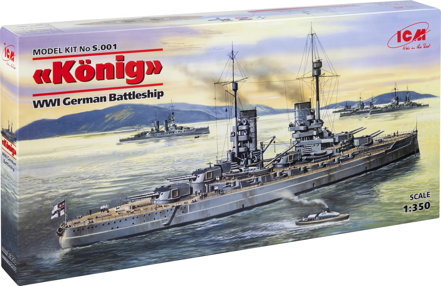 ICM 1:350 - K nig, WWI German Battleship