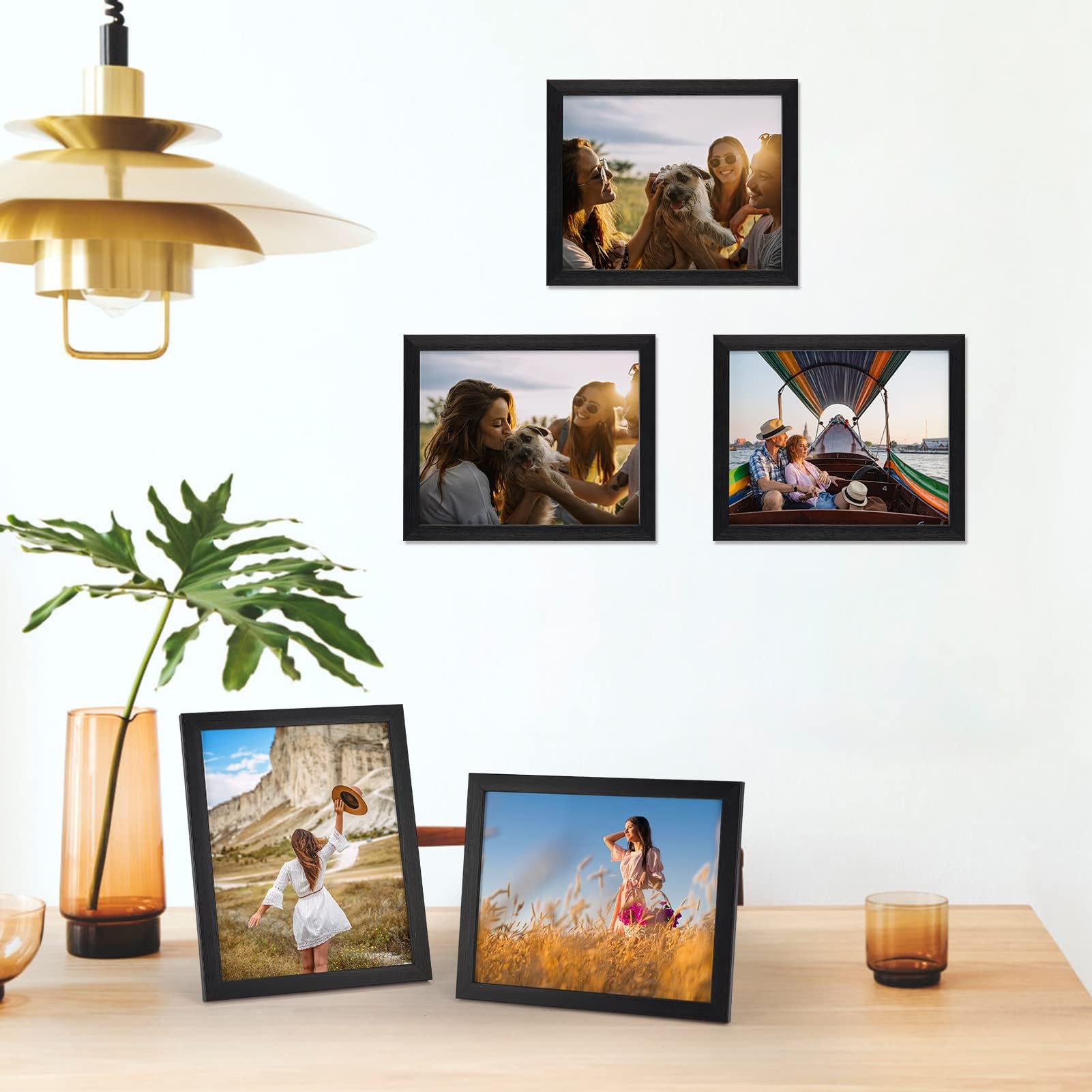 Home & Styling Kunststof fotolijsten - 2 st - geschikt voor een foto van 20 x 30 cm