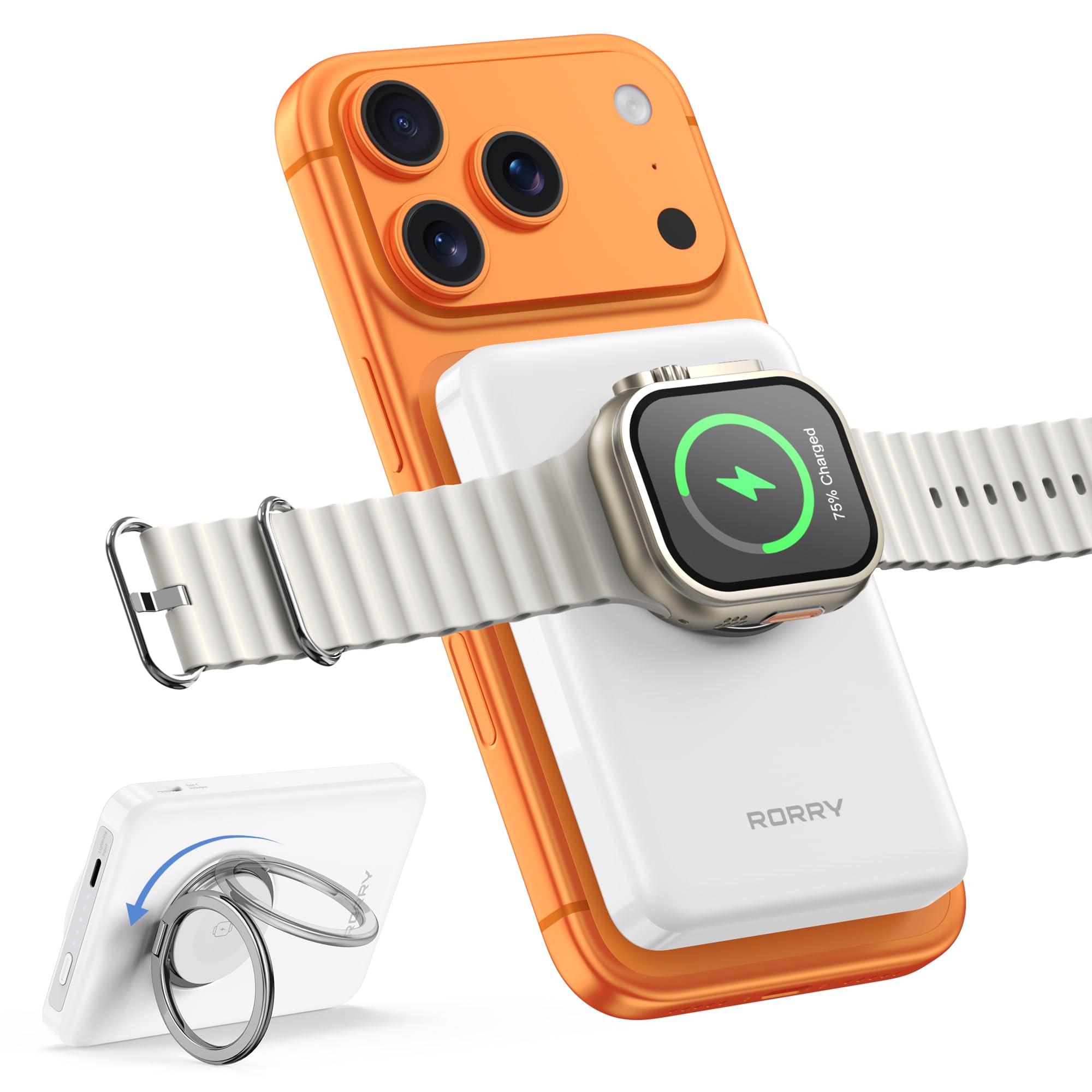 Amazon | 【最強 3in1ワイヤレス充電】RORRY モバイルバッテリー