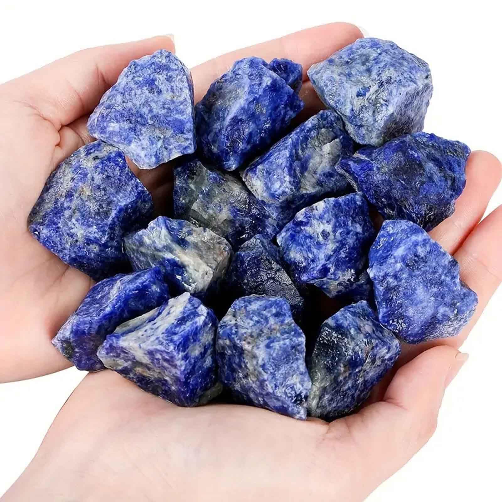 2LB/900G Natural Blue Lace Agate Crystal Surowy Kamień - 2-3 cm Kryształ leczenia do medytacji, dekoracji lub pracy energetycznej