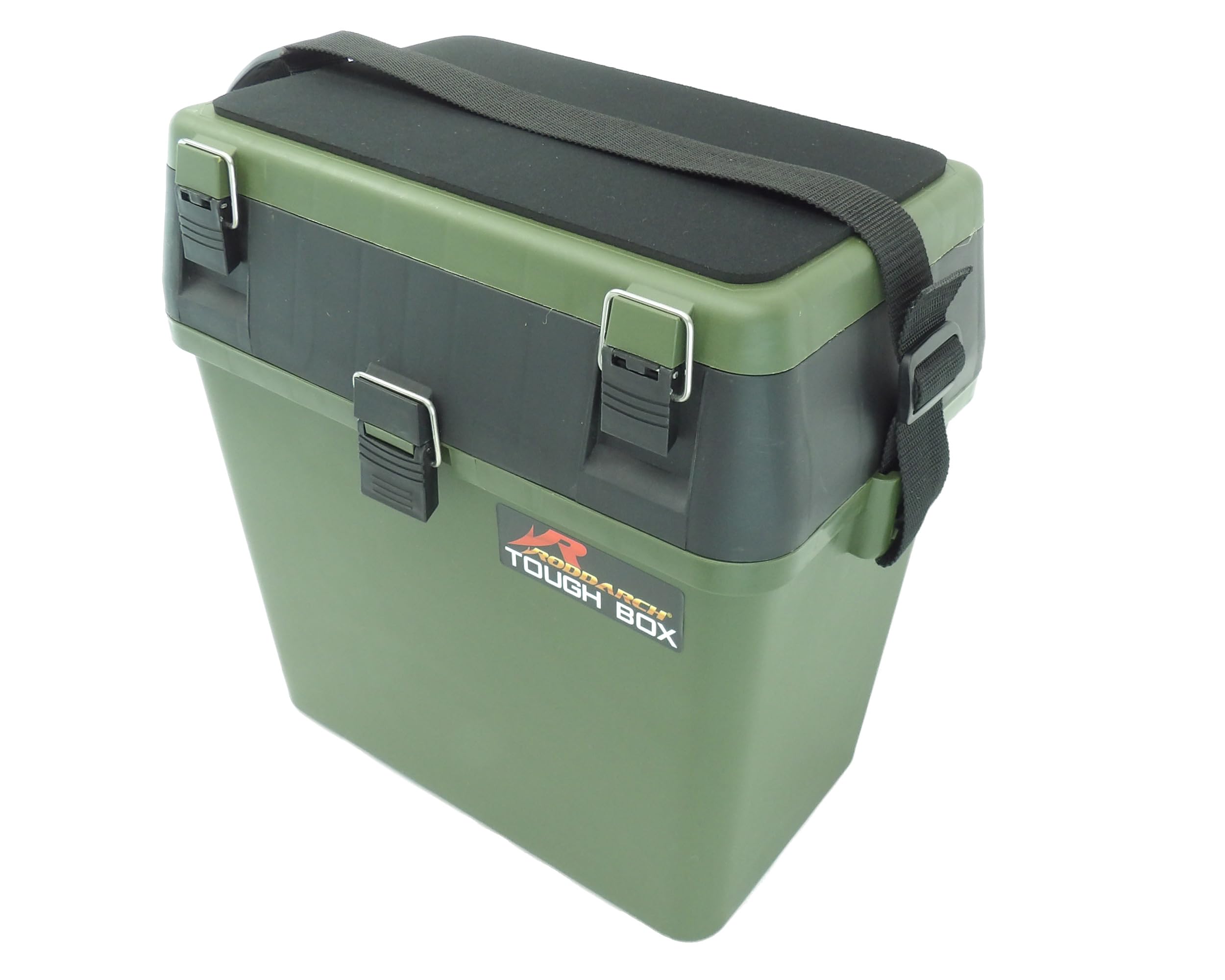 Fishing Tackle Seat Box Includes Padded Strap & Seat Pad Very Strong Freepost