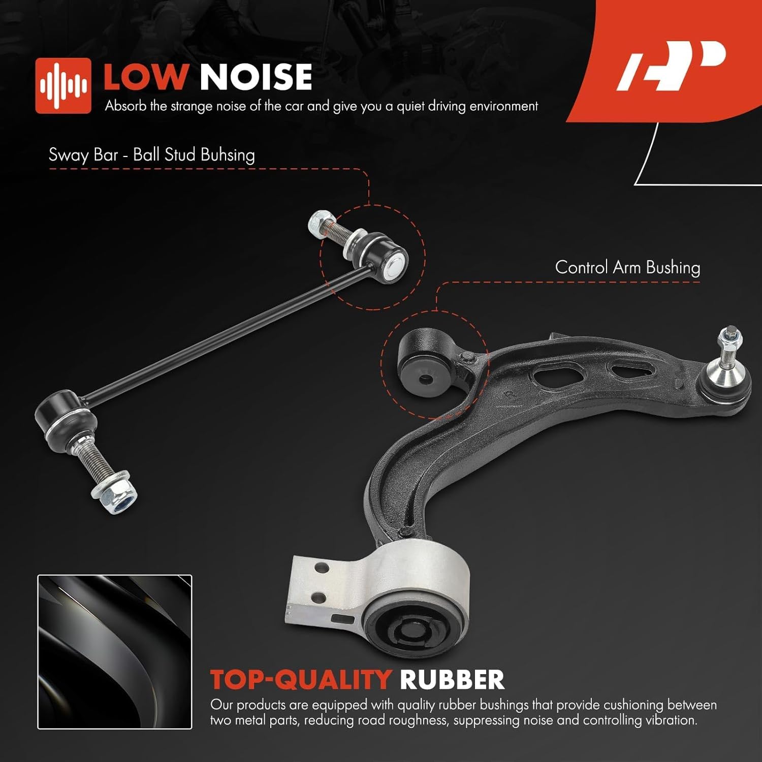 A-Premium Set of 8, Front Lower Control Arm, Sway Bar Link, Inner Outer Tie Rod End, Compatible with Ford Taurus 2012-2016, Flex 2012 2014-2015 & Lincoln MKS 2012-2013, MKT 2012-2016