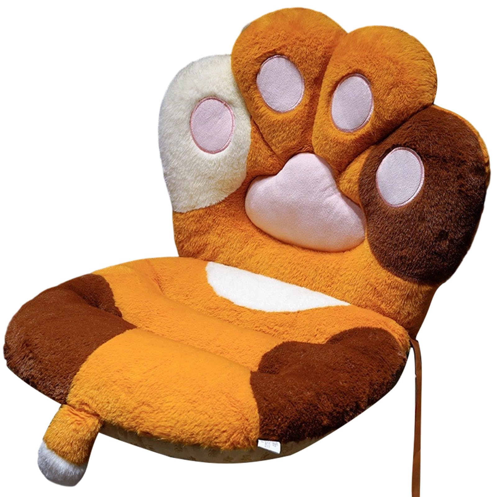 Cojín de asiento de gatito peludo, cojín multifuncional para el suelo con relleno amigable, almohada trasera de dibujos animados