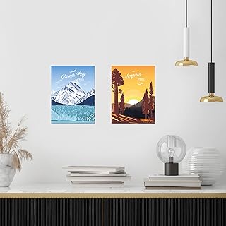 USA National Park Poster Print Travel Poster Prints Wooden Wall Art Home Decor Painting Gift National Parks of the USA (Sequoia National Park)