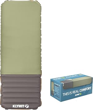 Klymit Klymaloft Lofted Inflatable Sleeping Pad for Camping With Memory Foam, Ultra-Thick Hiking and Backpacking Air Bed, 5 Inch Thick, Regular