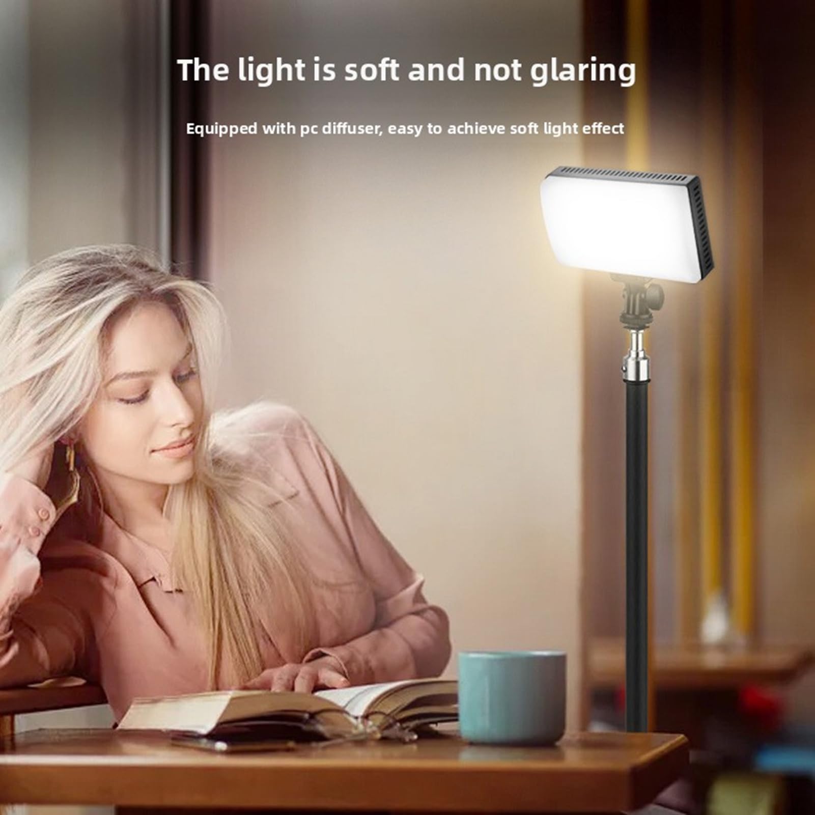 Denash Luz de Video RGB, Luz de Fotografía Portátil, a Todo Color 1800-9000K 20 Efectos de la Escena 2600mAh Recargable para Vlog Video Conference 15W, con Modo RGB