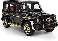 iLooboo Black G63 1:32 Alloy Die-Cast Toy Car Pull Back with Lights, Sound & Opening Doors - Collectible SUV Model