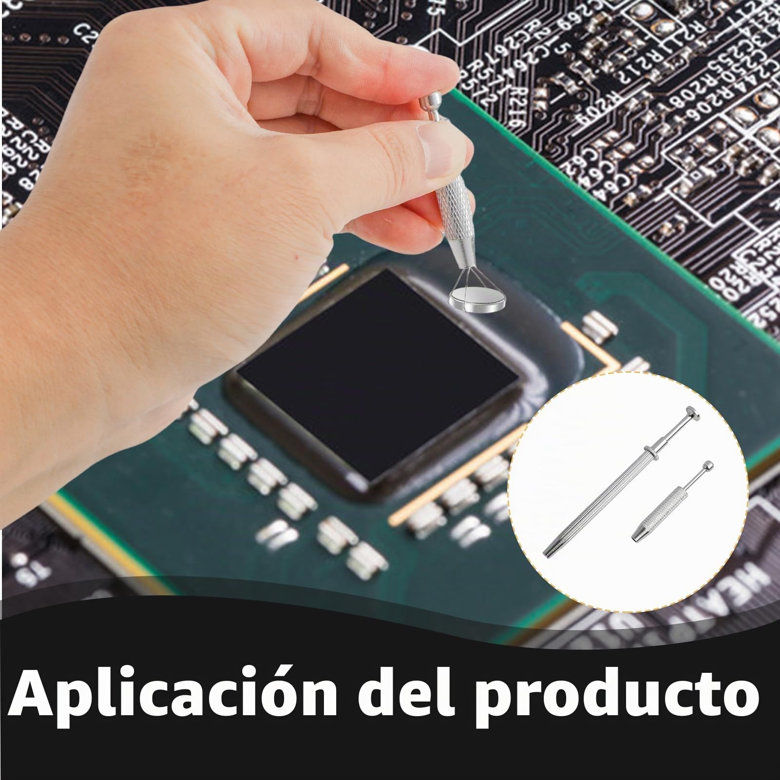 2 piezas de aleación de aluminio Piercing de pinza intercambiable con garras de agarre cuádruples, herramienta de precisión para abrir y apretar cierres de bola