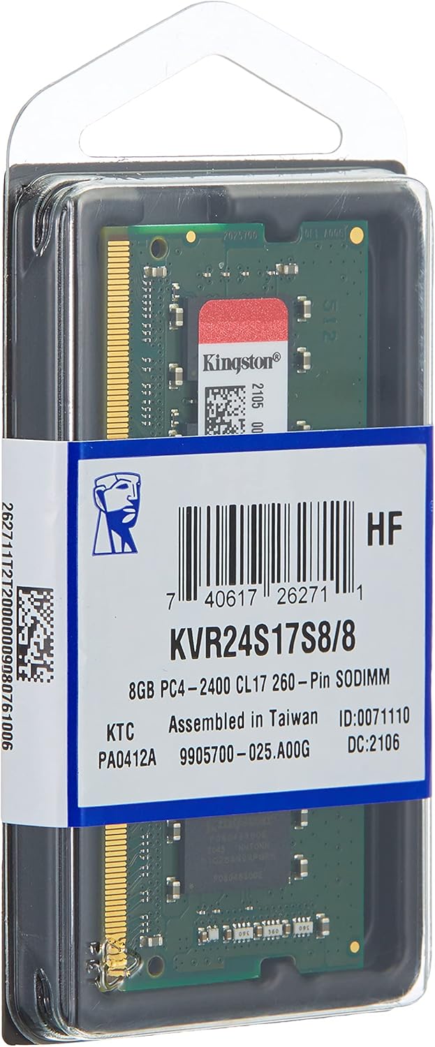 Exclusive Discount 🔥 Kingston Technology (KVR24S17S8/8) ValueRAM 8GB 2400Mhz DDR4 Non-ECC CL17 SODIMM 1Rx8