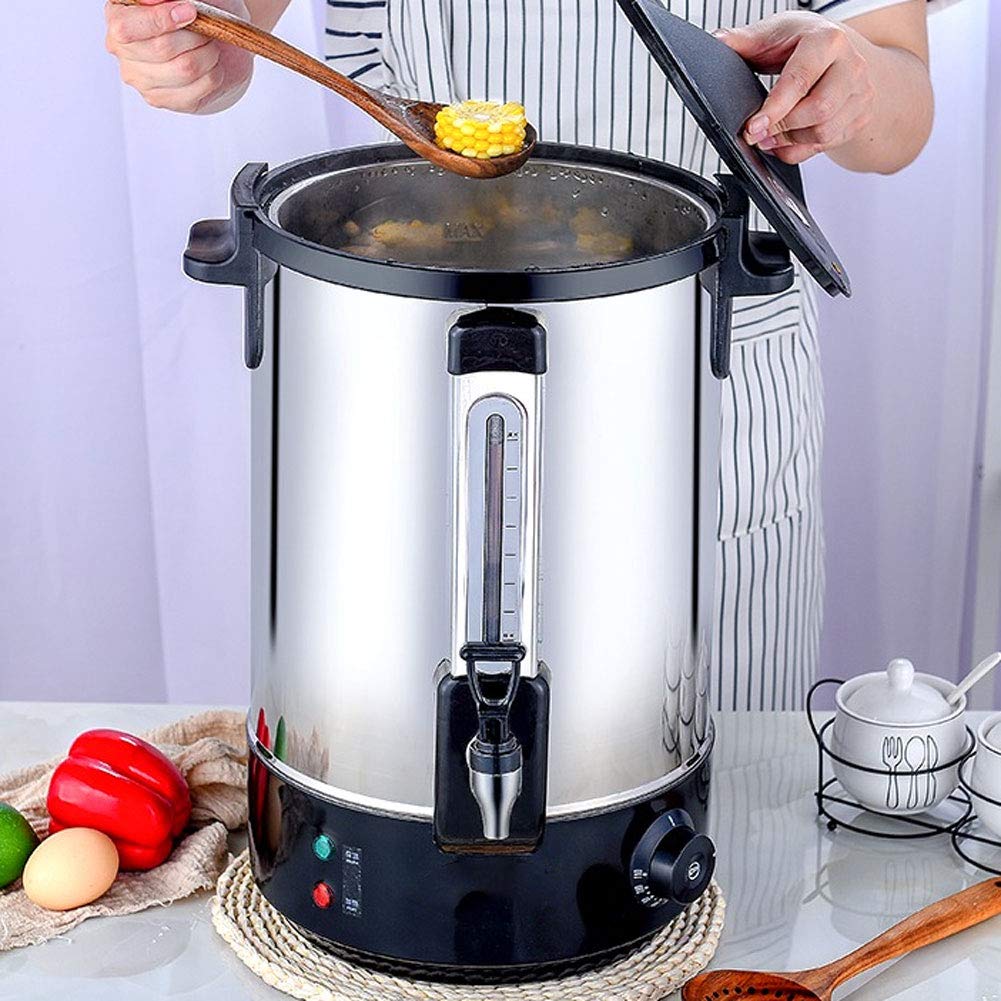 Elektrischer Getränkespender, Wasserkocher aus Edelstahl, gewerbliche Kaffeemaschine, Wasserkocher mit Kontrollleuchte für Getränke – ideal für Partys