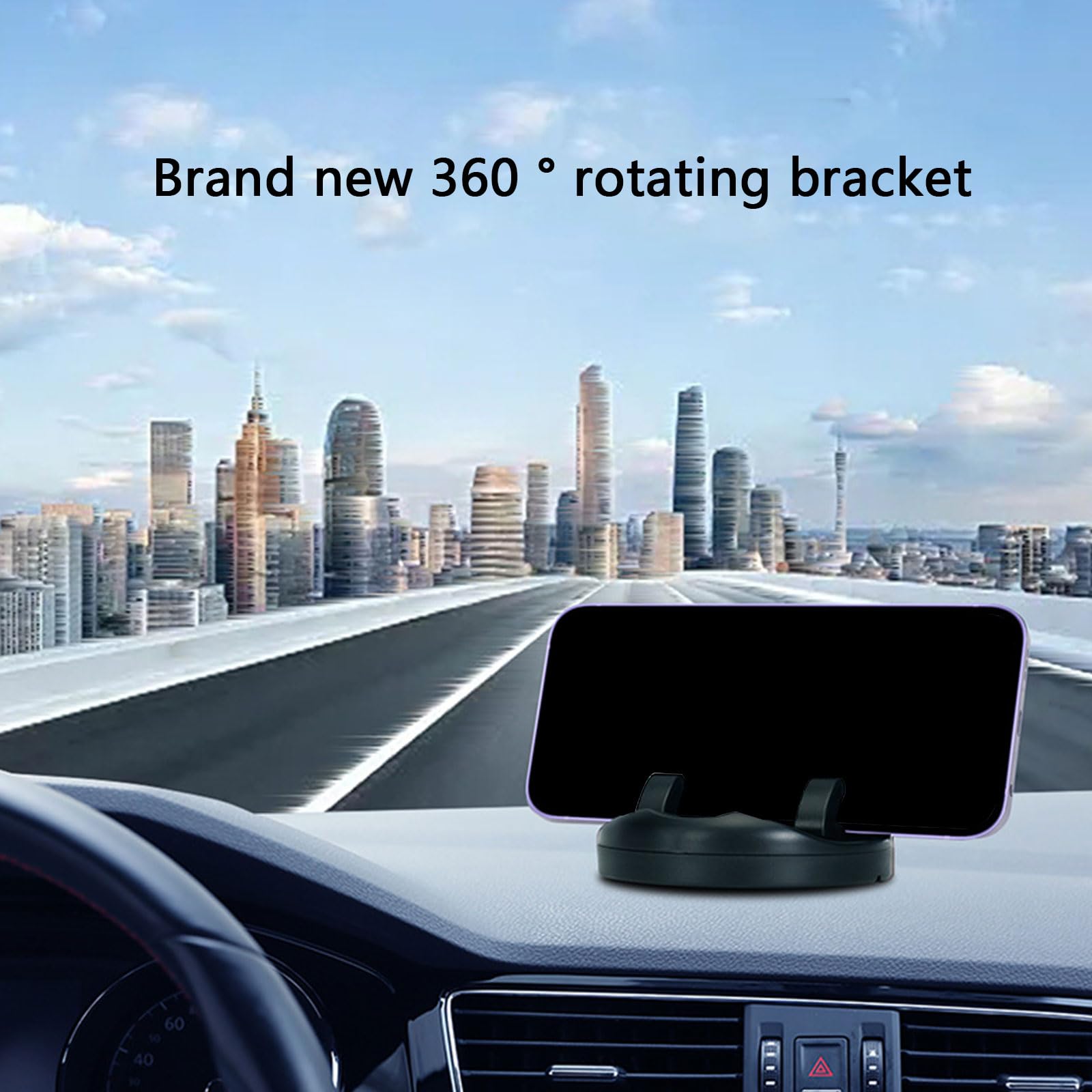 Car Dashboard Mounted Phone Stand Mount Holder Stand Shockproof Holder Adhesive Cradles With Phone Number Plate