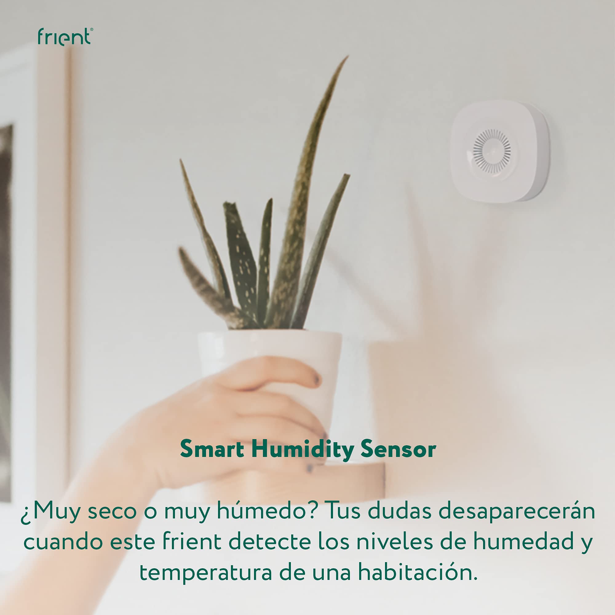 frient Smart Humidity Sensor - Monitor de Temperatura y Humedad Inalámbrico | Alimentado por baterías - Zigbee - Funciona con SmartThings, Home Assistant y Athom Homey