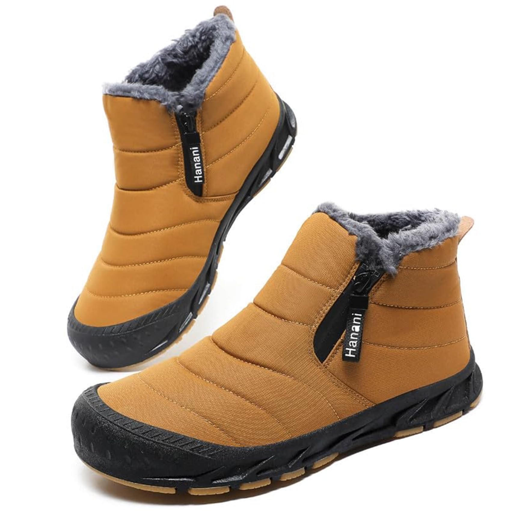 Hanani Botas de Invierno para Hombre Botines de Nieve Cálidas y Cómodas Zapatos Antideslizante Mujer Botas de Caña Corta