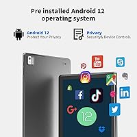 Vista 6 de SGIN Tablet de 10 pulgadas, tableta Android 12, tabletas con procesador Octa-Core con 8 GB de RAM 128 GB de ROM, FHD 1920 x 1200, 6000 mAh, WiFi