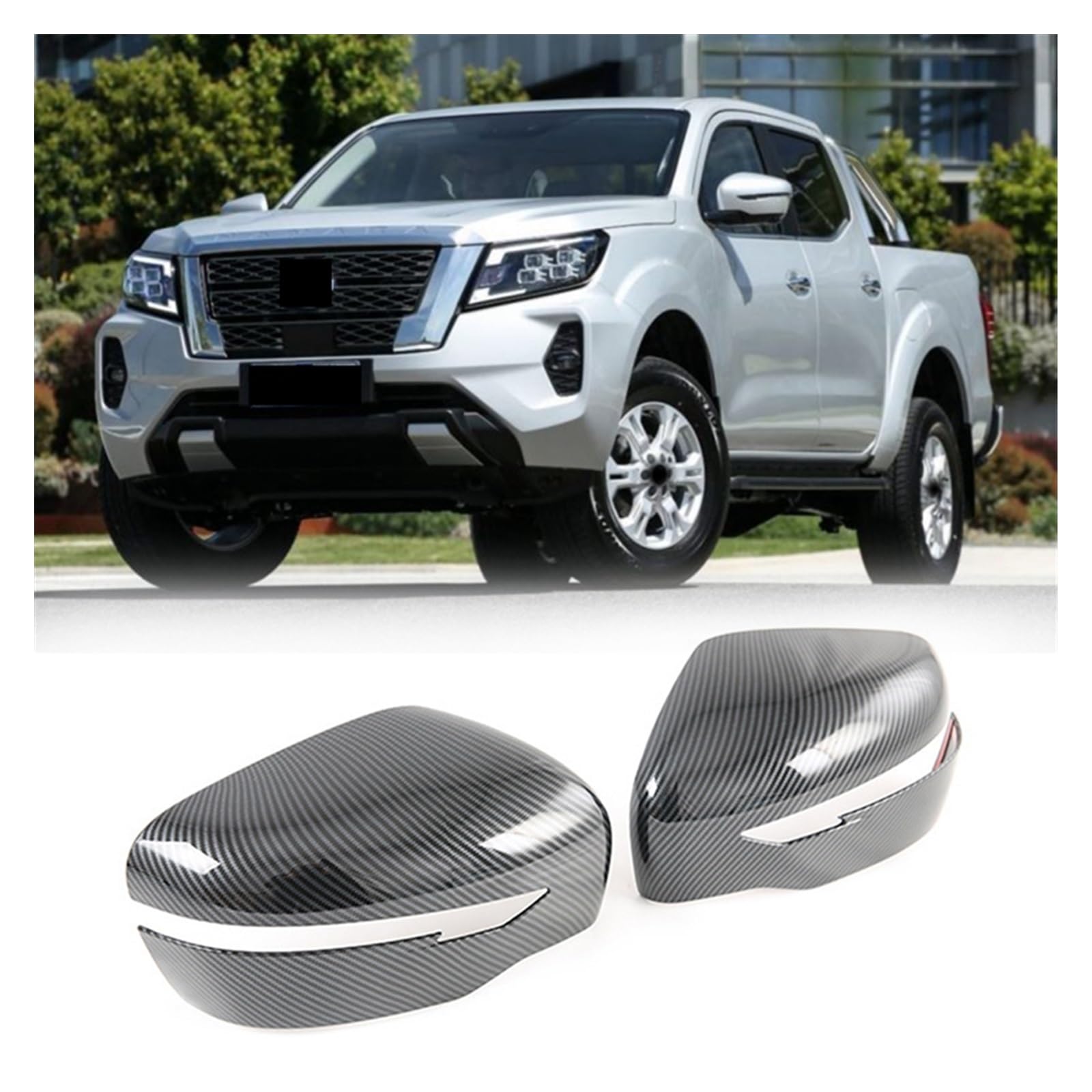 Copri Specchietti Retrovisori Per NISSAN Navara NP300 D23 - Coppia Nera Opaca, Protezione E Stile