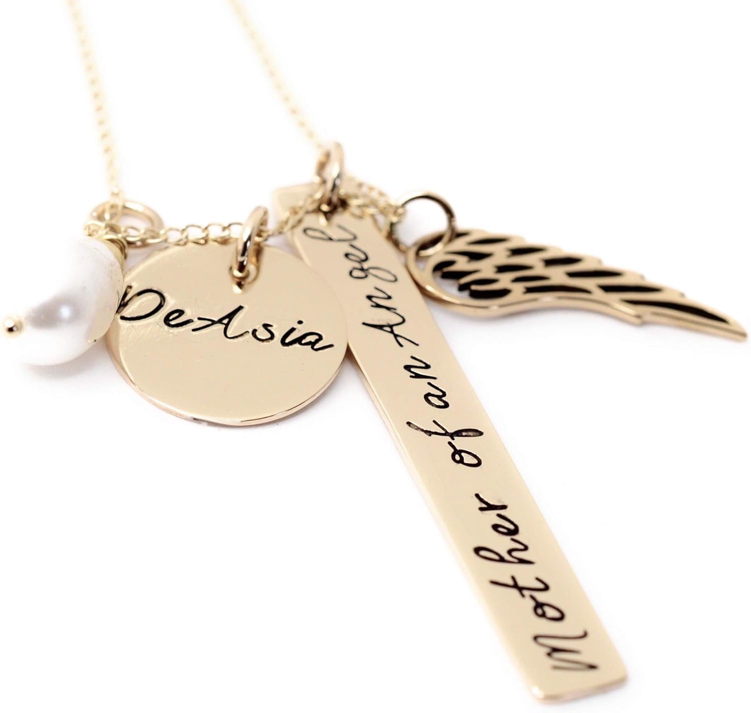 14k Gold Filled Memorial Necklace, Mother's Remembrance Necklace, Present for Her