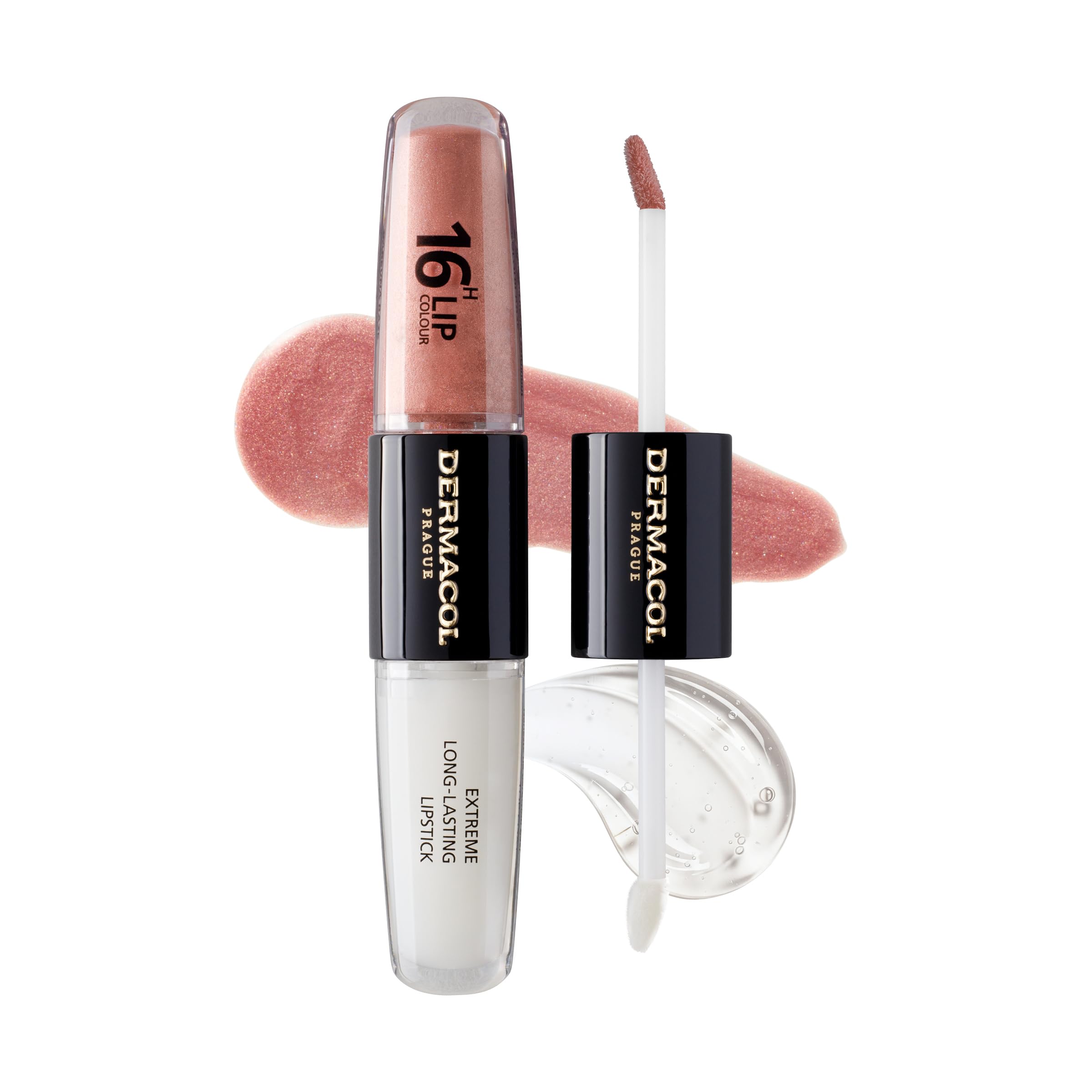 Dermacol 16-Hour Lip Color, Two-Phase Kissproof Lip Stain & Gloss, No.5