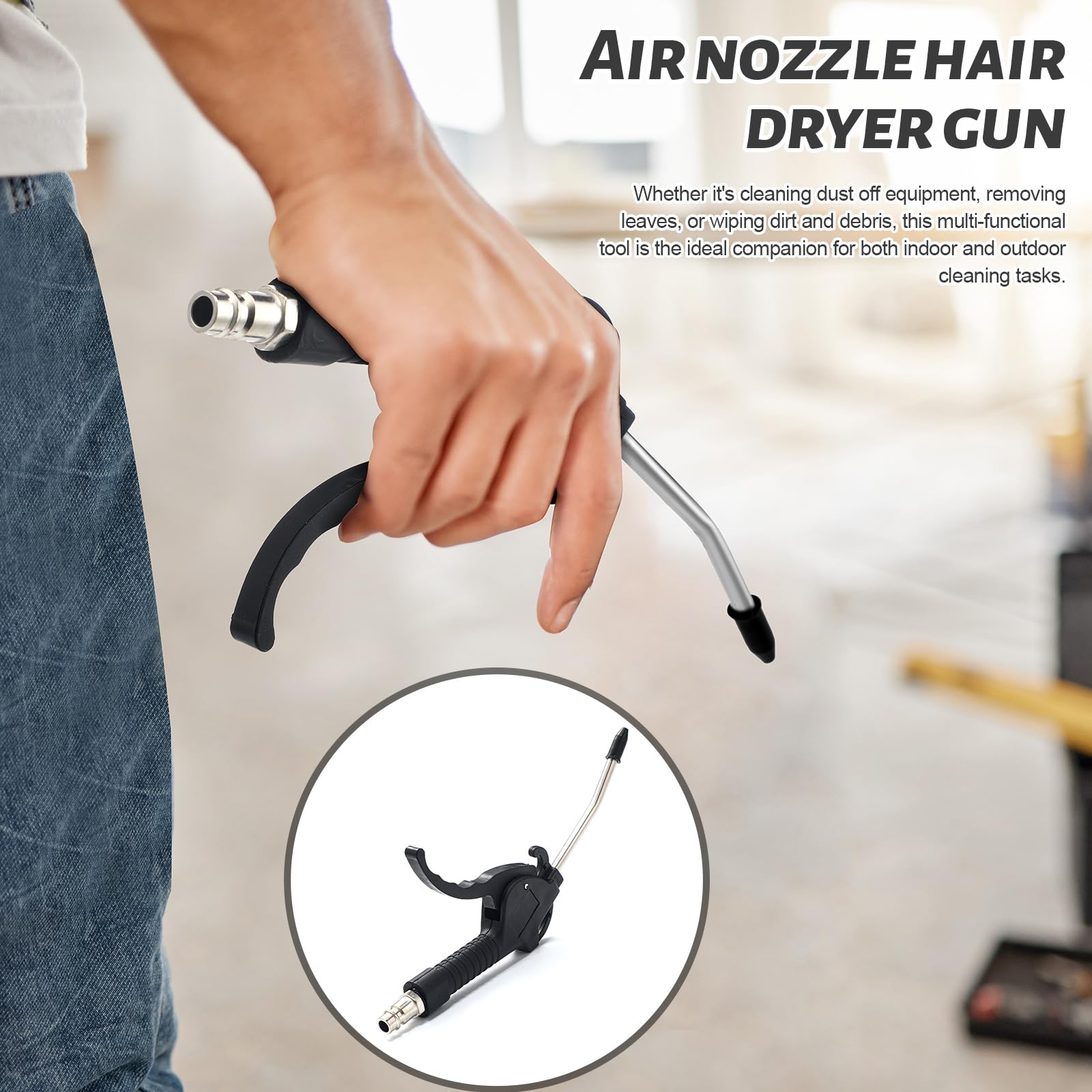 MorningRo Kit di 3 pistole ad aria compressa con pistola ad aria compressa da 48,3 cm, 28,9 cm e 10,2 cm, pistola per compressore d'aria, ugello ad aria, pistola per soffiaggio per meccanismi di