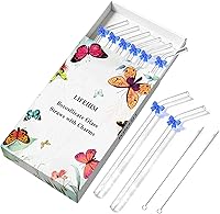 Vista 1 de Lindas pajitas de vidrio con lazos