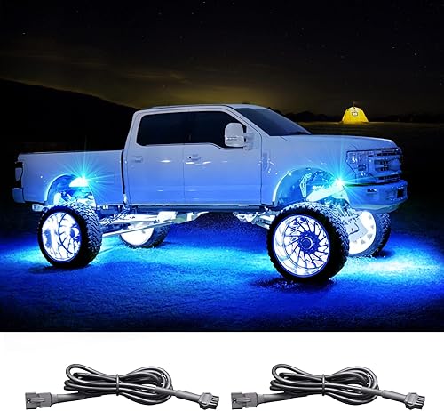 Cable de extensión de luz de roca, 2 unidades, 47 pulgadas, 4 pines, cable de extensión LED con interfaz, cable de extensión de luz LED para