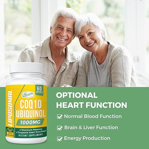 Miniatura 7 de Mecinalis Cápsulas blandas liposomales CoQ10 de 1000 mg  Suplemento de ubiquinol CoQ10 de mejor absorción  Función cardíaca y producción de energía