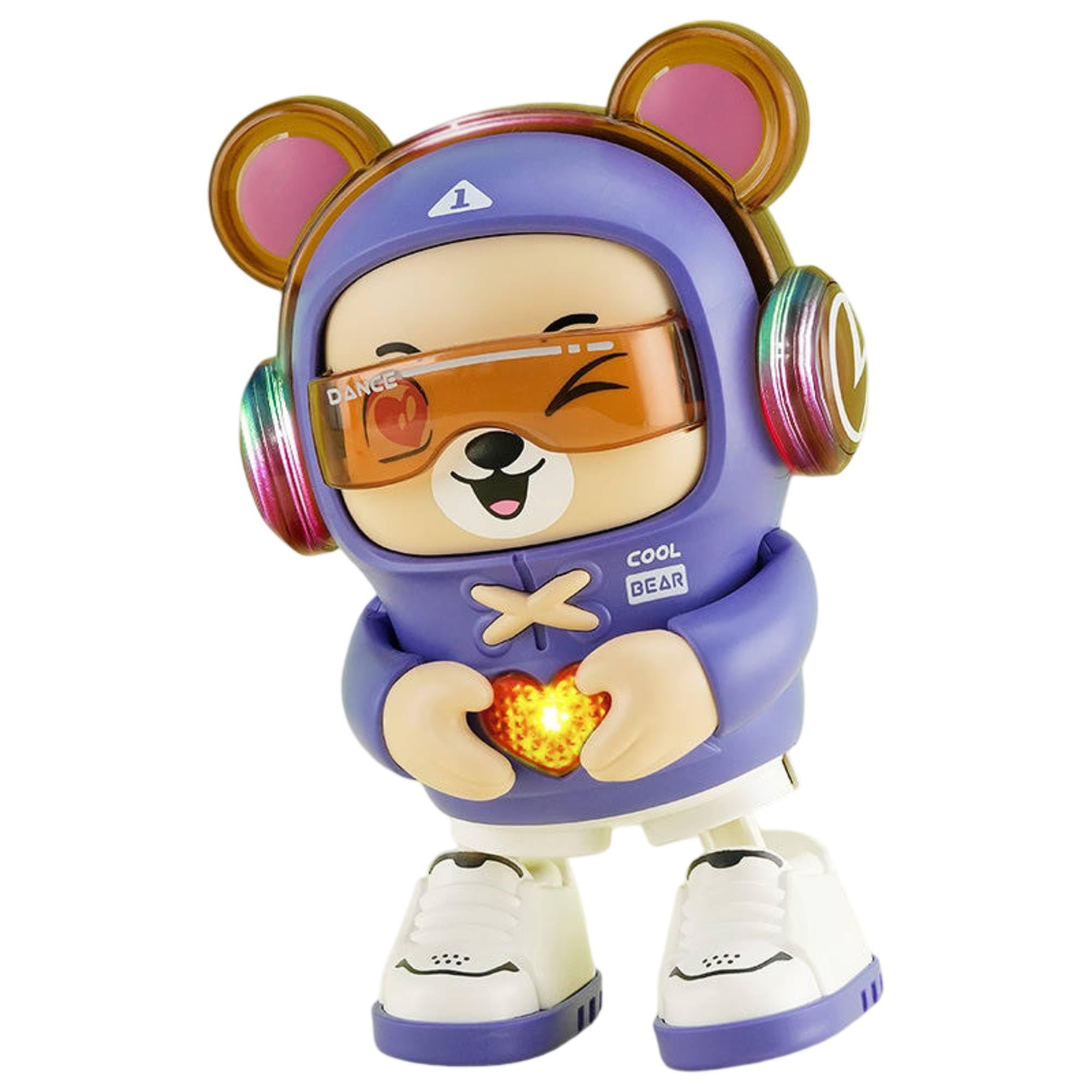 SHAKTISM Musical Dancing Bear Toy with Lights and Music, Interactive Walking and Swinging Robot, Battery Operated, for Boys and Girls 3+ Years (Violet)-image-27