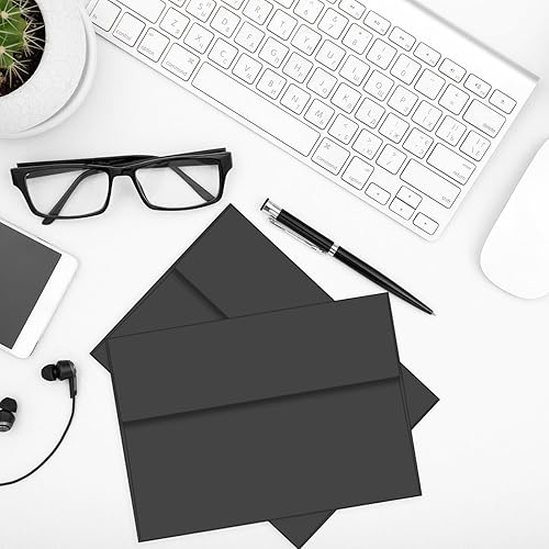 Vista 37 de Paquete de 100 sobres blancos de 5 x 7 pulgadas, sobres A7 para invitación de tarjetas, boda, fiesta de cumpleaños, baby shower