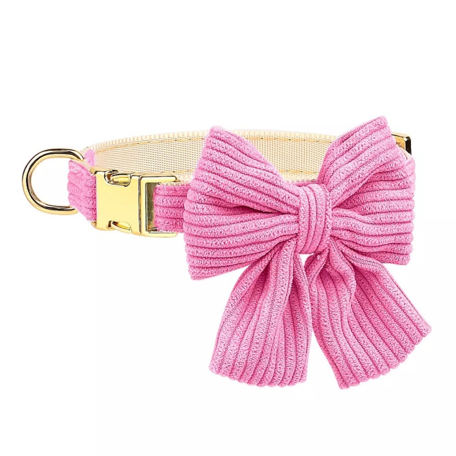 Juego de arnés y correa para perros medianos y pequeños, 3 collares y correas ajustables con pajarita, chaleco acolchado de malla suave transpirable para cachorros y perros pequeños, rosa, M