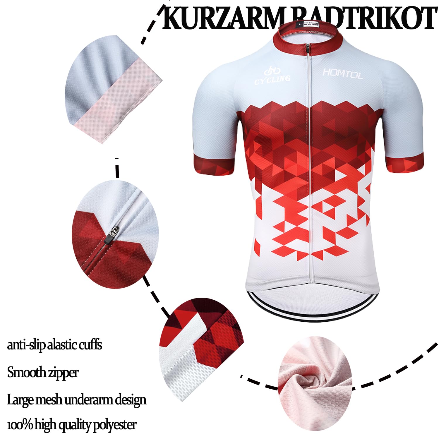 Radtrikot Set Herren Langarm Kurzarm Fahrradbekleidung Fahrradtrikot Triathlon Anzug Herren Fahrrad Trikots Atmungsaktiv Elastische Schnell Trocknend Trikot Radfahren MTB